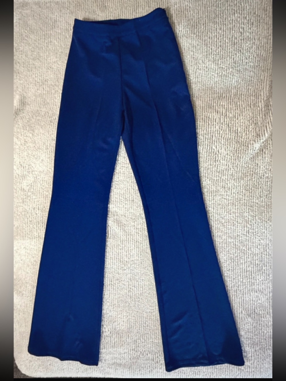 SHEIN Blue High-Waist Flare Pants